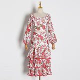 Primetime Looks-Floral off-shoulder top and ruffled skirt set