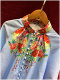 Primetime Looks-Floral print holiday shorts set