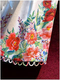 Primetime Looks-Floral print holiday shorts set
