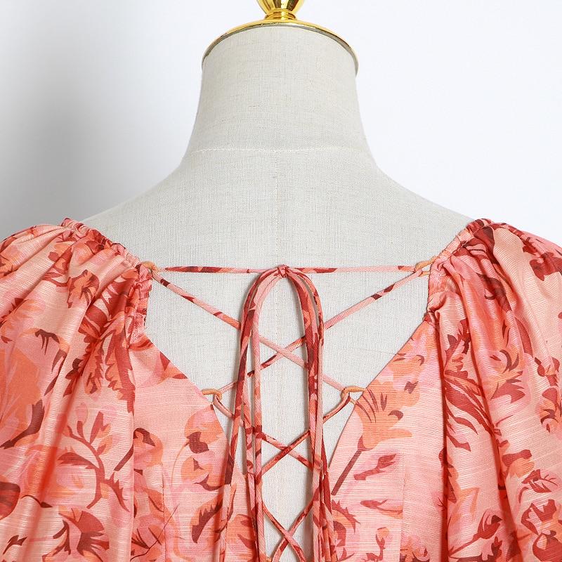 Primetime Looks-Floral print V-Neck skirt set