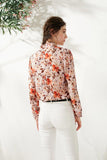 Floral Silk Bowknot blouse