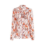 Floral Silk Bowknot blouse