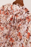 Floral Silk Bowknot blouse