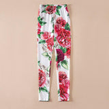 Primetime Looks-Flowery Blouse and Elastic Pants in Set