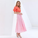 FREA Cut-out Waist Midi Dress in colors