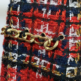 Fringes and Chains Tweed Mini Skirt