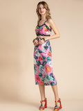 Primetime Looks-Frutti printed crop top & skirt set