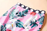 Primetime Looks-Frutti printed crop top & skirt set