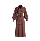 GIANNI BE GOOD Double-Breasted Flare Sleeved belted trench-Primetime Looks