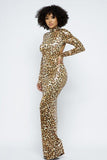 GINA Leopard Print Maxi Dress