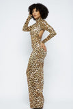 GINA Leopard Print Maxi Dress