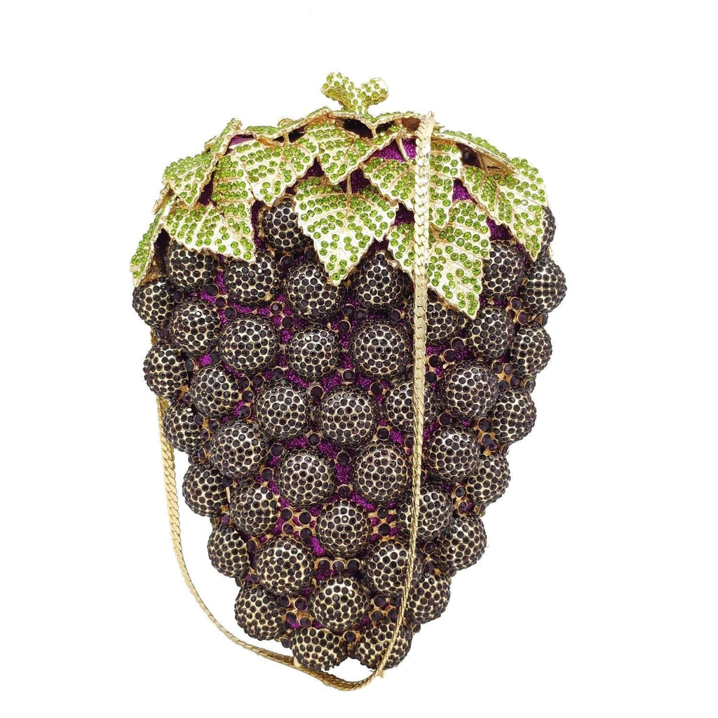 GRAPE embellished party purse