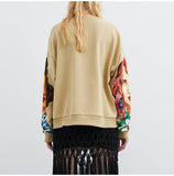 Grumpy redhead printed oversize pullover-Primetime Looks