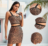 Primetime Looks-HAVEN Leopard Two-Piece Skirt Set