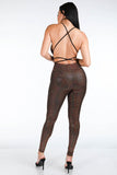 Primetime Looks-Hologram Sparkled Open Back Jumpsuit