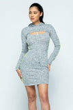 Primetime Looks-Hoodie And Tank Top Dress Set