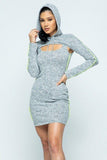 Primetime Looks-Hoodie And Tank Top Dress Set