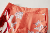 Primetime Looks-ICHIKA floral orange peach shirt & pant set