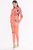 Primetime Looks-ICHIKA floral orange peach shirt & pant set