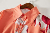 Primetime Looks-ICHIKA floral orange peach shirt & pant set