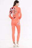 Primetime Looks-ICHIKA floral orange peach shirt & pant set