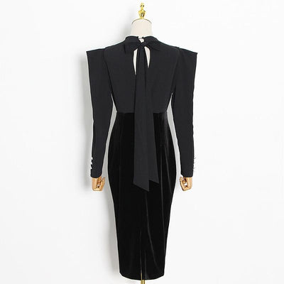 INA Vintage Puff Sleeve Midi Dress