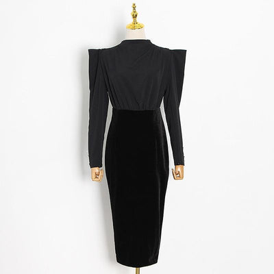 INA Vintage Puff Sleeve Midi Dress