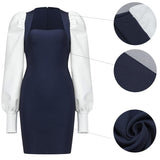 ISABELLA Puffed Sleeve Bodycon Mini Dress