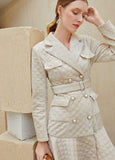 JANE quilted safari dress in ivory