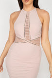 KAIRA Halter Mini Dress in Pink
