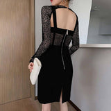 KARA Elegant Mesh Mini Dress-Dresses-Primetime-Looks