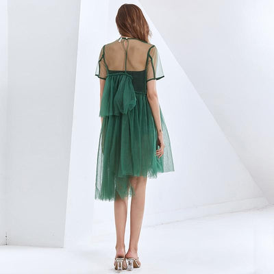 KARINA Ruffled Mesh Midi Dress-Dresses-Primetime-Looks