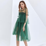 KARINA Ruffled Mesh Midi Dress-Dresses-Primetime-Looks