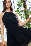 KATHY halter neck mini black dress