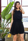 KATHY halter neck mini black dress