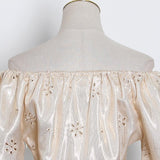 KEIRA Ruffled Eyelet Mini Dress