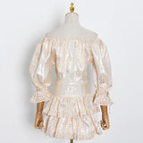 KEIRA Ruffled Eyelet Mini Dress