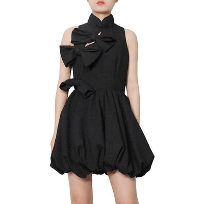 KIM Bubble Mini Dress with Bows