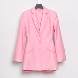 KING OF PINKS rhinestone back blazer