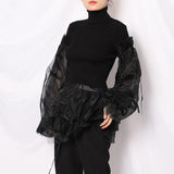 Knit Top with Mesh Details-top-Primetime-Looks