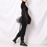 Knit Top with Mesh Details-top-Primetime-Looks
