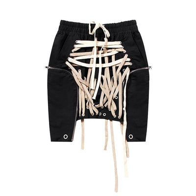 Lace up Bandage High Waist Skirt