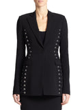 Laced-up long blazer