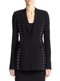 Primetime Looks-Laced-up long blazer