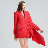 LADY IN RED Classy Side Sash Blazer
