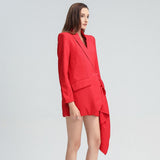 LADY IN RED Classy Side Sash Blazer