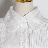 Primetime Looks-Lantern Sleeve Blouse W High Waist Skirt Set
