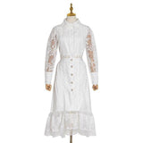 Primetime Looks-Lantern Sleeve Blouse W High Waist Skirt Set