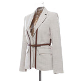 Primetime Looks-Lapel collar belted blazer