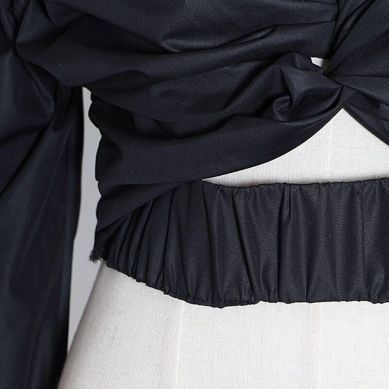 Lapel collar cut out crop top in colors